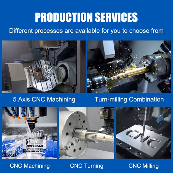 Custom Precision 5 Axis CNC Machining Services Parts Turning Center Aluminum Brass Stainless Steel Metal Processing